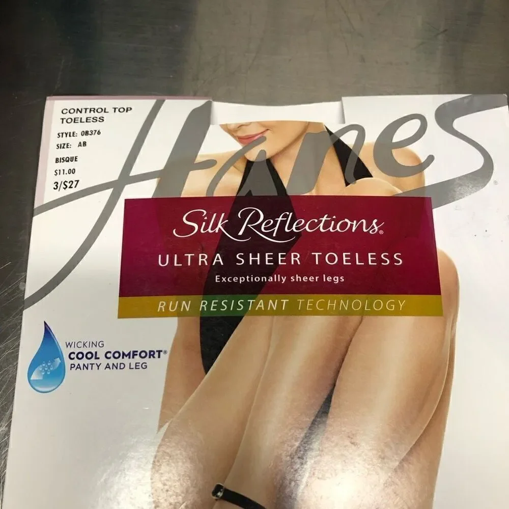 Hanes Too and Hanes Silk Reflections Size AB Bisque, Barley Black and Little Col